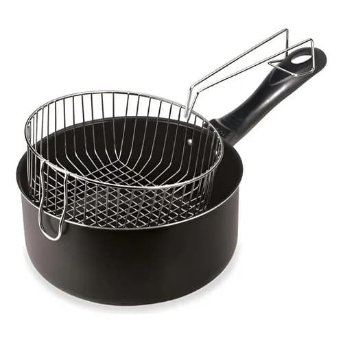 Sartén Fortaleza Aluminio Antiadherente 20 Cm Con Cesta Negro — imagen 1 de 2