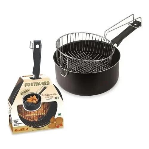 Sartén Fortaleza Aluminio Antiadherente 20 Cm Con Cesta Negro — imagen 2 de 2