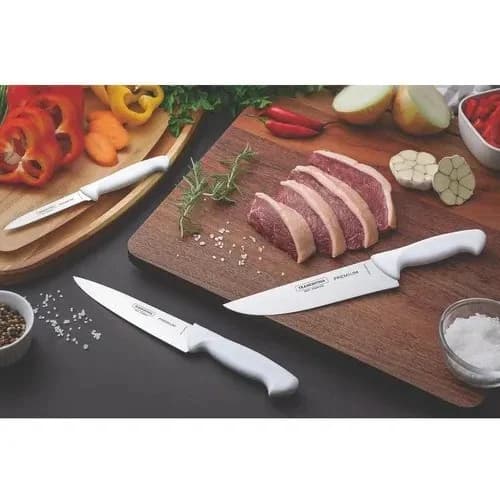 Cuchillo De Cocina Tramontina Premium Acero Inoxidable 15 Cm Blanco — imagen 2 de 4