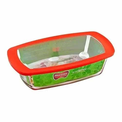 Fuente Marinex Vidrio Templado Con Tapa 700 Ml