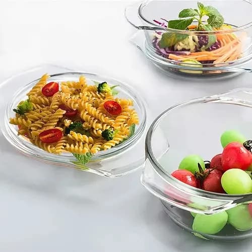 Cacerola Fuente Horno Marinex Vidrio Redonda 20 Cm 1 L — imagen 2 de 4