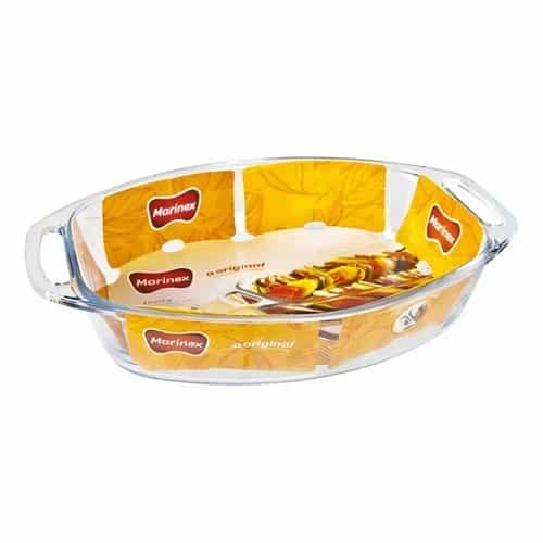 Fuente Asadera Oval Marinex Vidrio 3,2 L