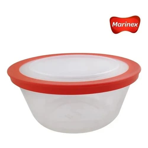 Recipiente Marinex Facilita Redondo Profundo 1,2 L Tapa Roja — imagen 3 de 4