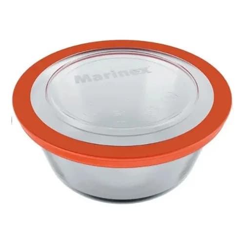 Recipiente Marinex Facilita Redondo Profundo 1,2 L Tapa Roja — imagen 2 de 4