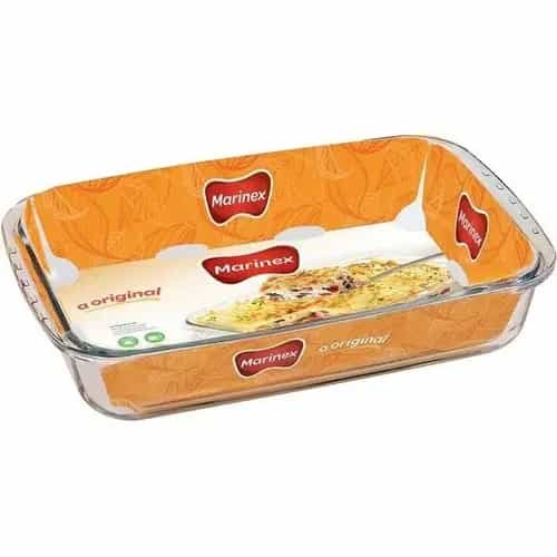 Bandeja Rectangular Para Lasaña Marinex Vidrio 3,7 L