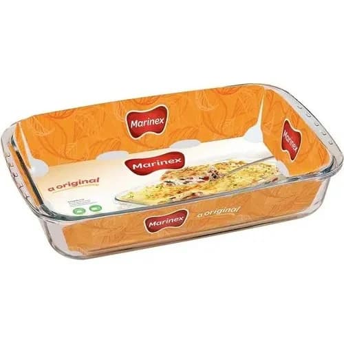 Bandeja Rectangular Para Lasaña Marinex Vidrio 3,7 L — imagen 1 de 8