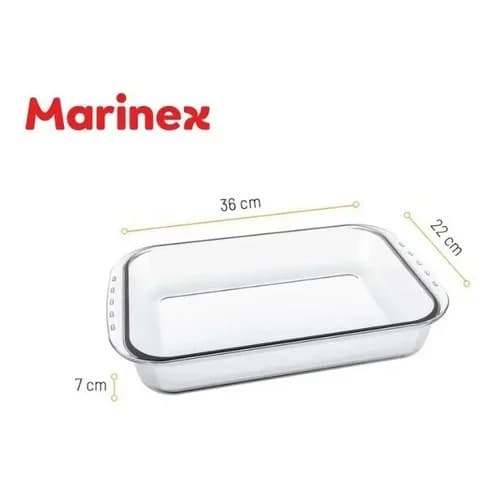 Bandeja Rectangular Para Lasaña Marinex Vidrio 3,7 L — imagen 7 de 8