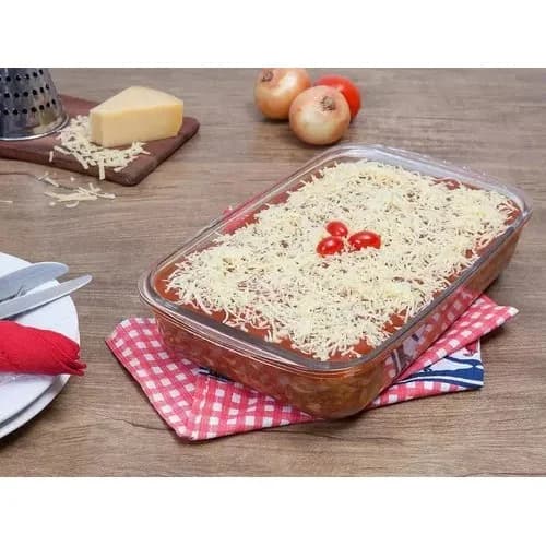 Bandeja Rectangular Para Lasaña Marinex Vidrio 3,7 L — imagen 2 de 8