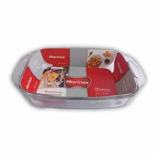 Asadera Marinex Rectangular Vidrio Templado 3,5 L