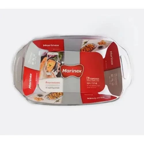 Asadera Marinex Rectangular Vidrio Templado 3,5 L — imagen 2 de 3