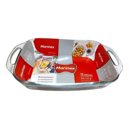 Asadera Marinex Rectangular Vidrio Templado 3,5 L — imagen 3 de 3