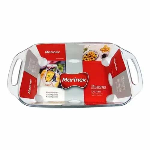 Fuente Asadera Rectangular Marinex Seletta Vidrio Templado 2,7 L