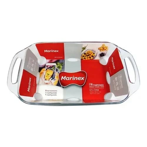 Fuente Asadera Rectangular Marinex Seletta Vidrio Templado 2,7 L — imagen 1 de 3