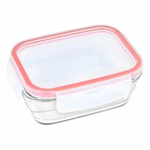 Recipiente Marinex Vidrio Templado Rectangular Tapa Hermética 400 Ml