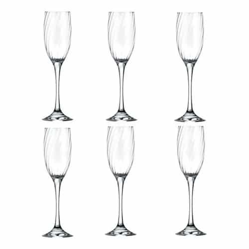 Set X6 Copas Nadir Ravena Flauta 190 Ml Vidrio