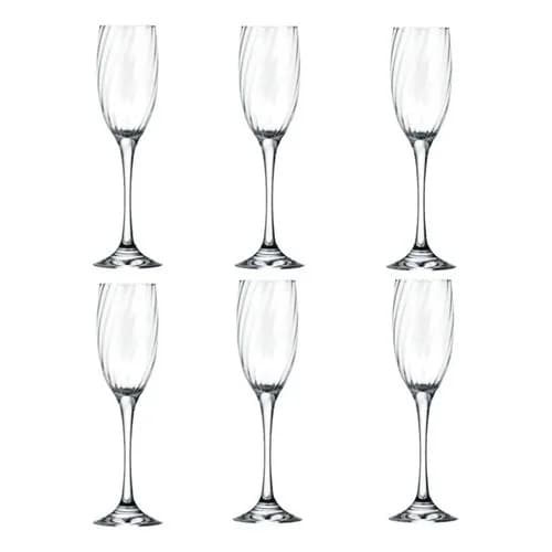 Set X6 Copas Nadir Ravena Flauta 190 Ml Vidrio — imagen 1 de 3
