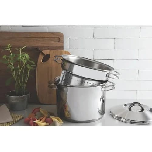 Colador Pasta Tramontina Solar Acero Inoxidable 24 Cm — imagen 2 de 6