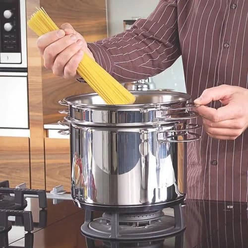 Colador Pasta Tramontina Solar Acero Inoxidable 24 Cm — imagen 4 de 6