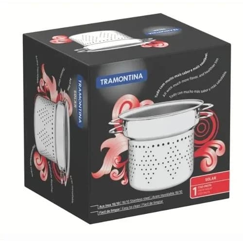 Colador Pasta Tramontina Solar Acero Inoxidable 24 Cm — imagen 5 de 6