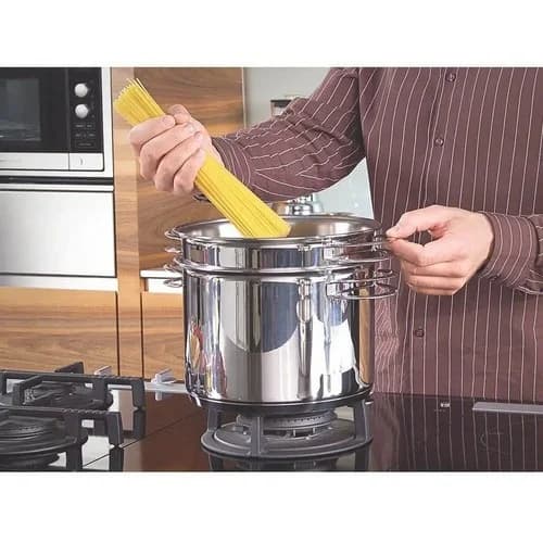 Colador Pasta Tramontina Solar Acero Inoxidable 24 Cm — imagen 3 de 6