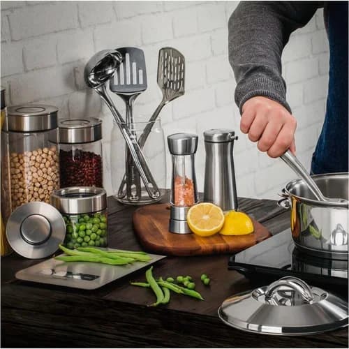 Balanza De Cocina Digital Tramontina Adatto 5 Kg Acero Inoxidable — imagen 4 de 7