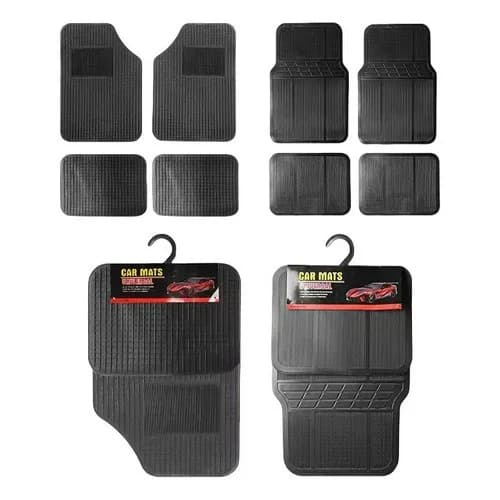 Juego De Alfombras Para Auto Universal 4 Piezas Negro — imagen 2 de 4