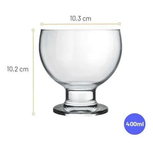 Copas De Helado Nadir Paulista Vidrio 400 Ml X12 Unidades — imagen 3 de 3
