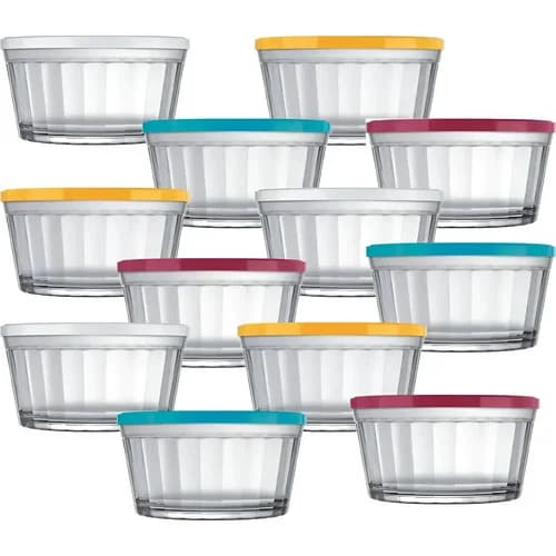 Cuencos Nadir Con Tapa Vidrio 600 Ml X12 Unidades — imagen 1 de 6