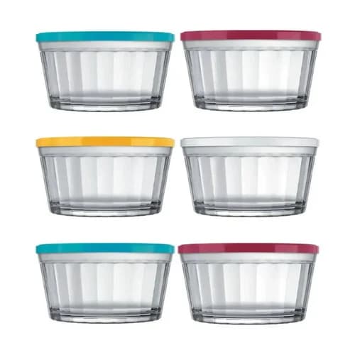 Cuencos Nadir Con Tapa Vidrio 600 Ml X12 Unidades — imagen 2 de 6