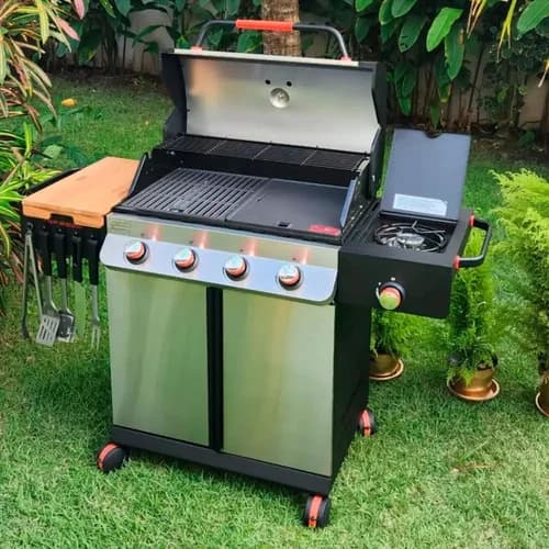 Parrilla A Gas Tramontina TGP 6000 Con Quemador Adicional — imagen 5 de 8