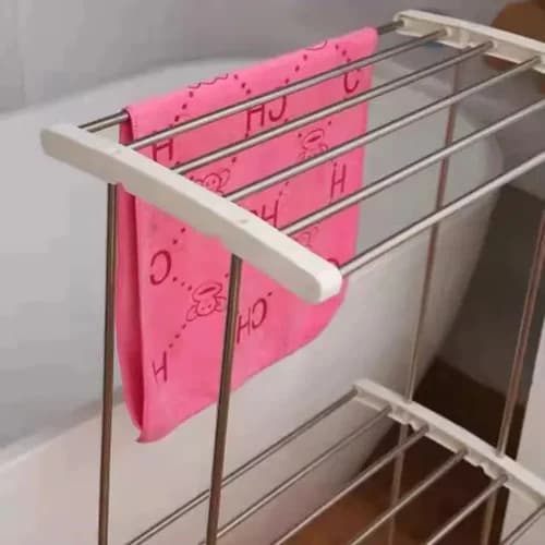 Toallero Organizador Con Tender Para Baño Blanco — imagen 4 de 4