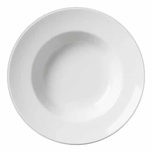Plato Hondo De Cerámica Blanco 21,8 Cm