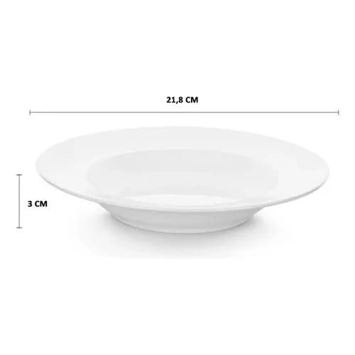 Plato Hondo De Cerámica Blanco 21,8 Cm — imagen 2 de 2