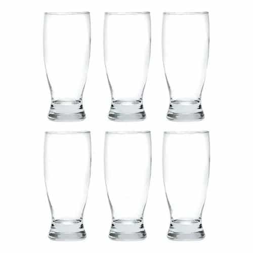 Pack 6 Vasos De Cerveza Vidrio Tipo Pinta 300 Ml
