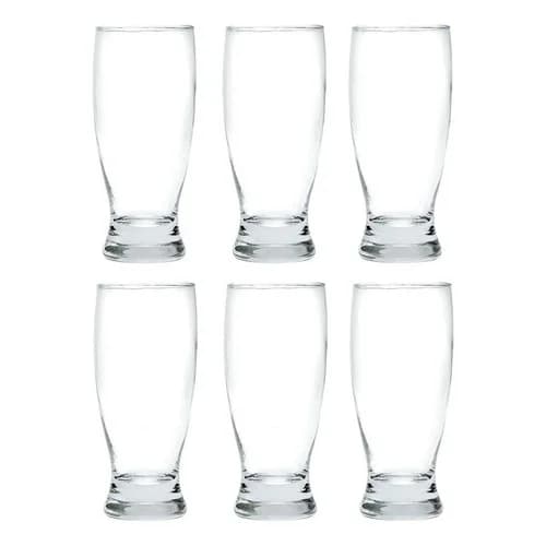 Pack 6 Vasos De Cerveza Vidrio Tipo Pinta 300 Ml — imagen 1 de 4