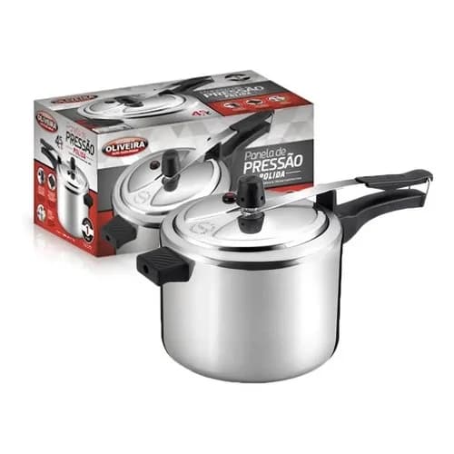Olla A Presión Oliveira 4,5 L Aluminio Pulido