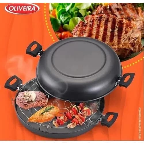 Sartén Para Barbacoa Oliveira Antiadherente Aluminio 30 Cm — imagen 4 de 6