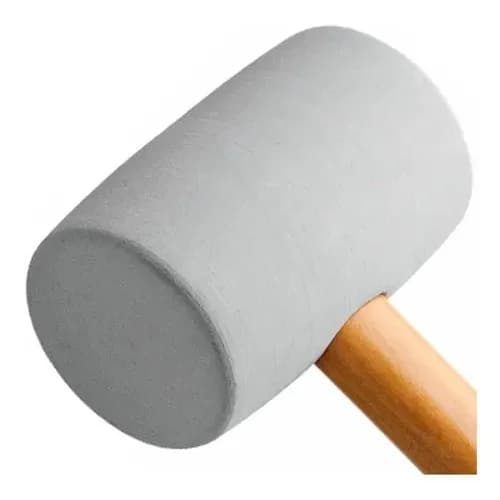 Martillo de goma blanca Tramontina Master 450 g con mango de madera — imagen 4 de 6