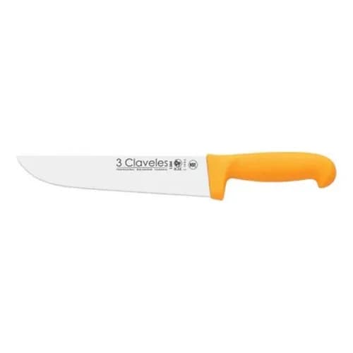 Cuchillo Carnicero 3 Claveles 20 Cm Acero Mango Amarillo — imagen 1 de 1