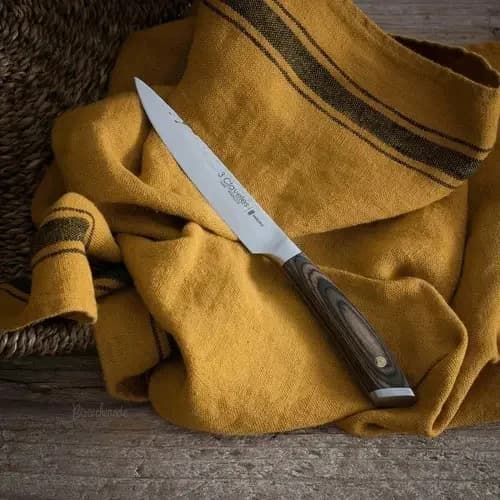 Cuchillo De Cocina 3 Claveles Sakura 12,5 Cm Mango De Madera — imagen 4 de 5