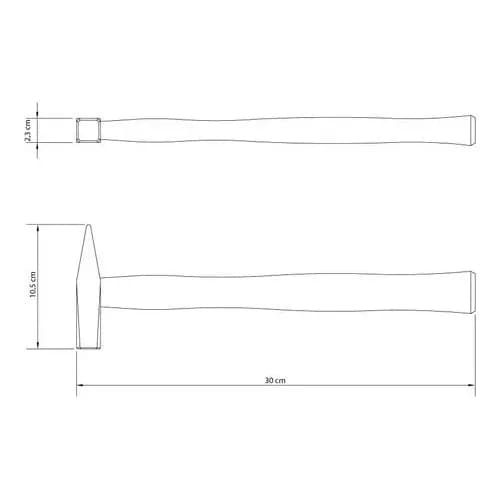Martillo de peña Tramontina Master Basic 300 g con mango de madera — imagen 4 de 4