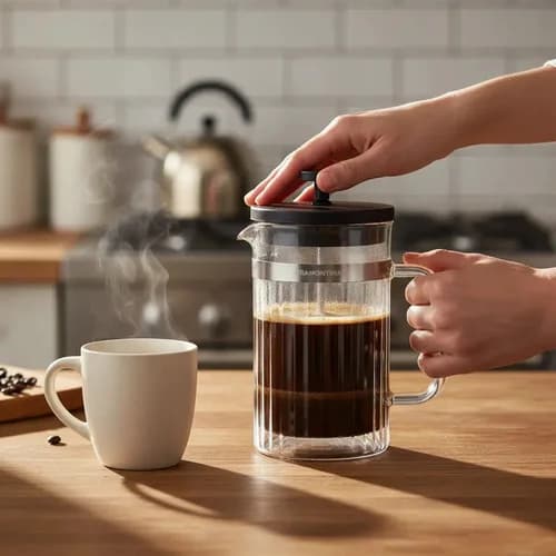 Cafetera Prensa Francesa Tramontina 1 L Jarra De Vidrio — imagen 4 de 4