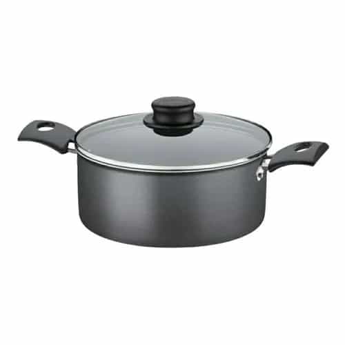 Cacerola Tramontina Turim 24 Cm Tapa De Vidrio Negro