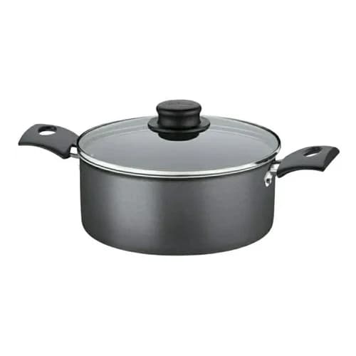 Cacerola Tramontina Turim 24 Cm Tapa De Vidrio Negro — imagen 1 de 2