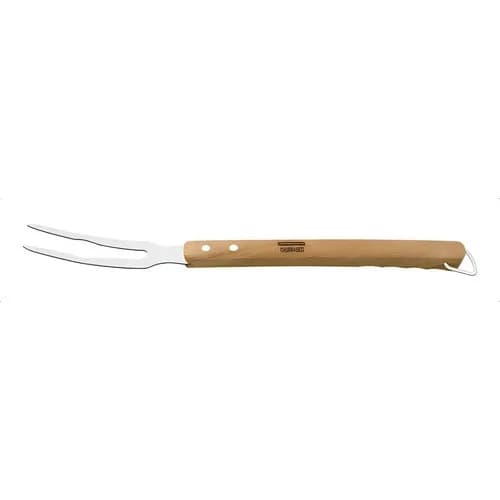 Tenedor trinchante para asado Tramontina Churrasco de acero inoxidable con mango de madera 49.5 cm