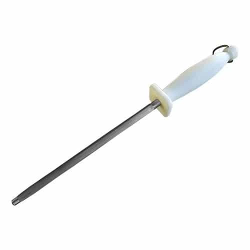 Chaira Estriada 3 Claveles Acero Carbono 30 Cm Blanca