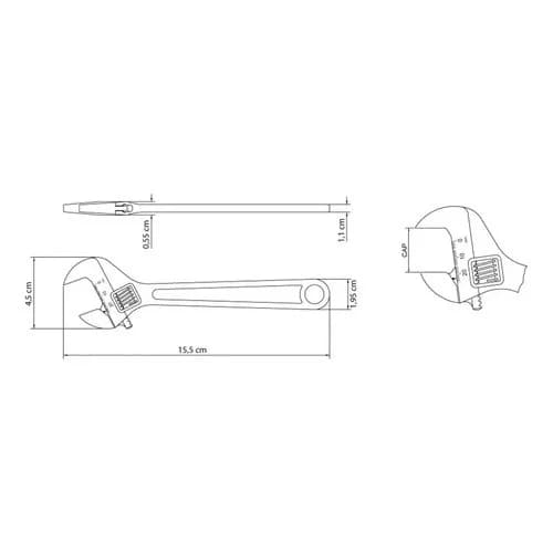 Llave inglesa ajustable Tramontina Master 6 pulgadas — imagen 3 de 3