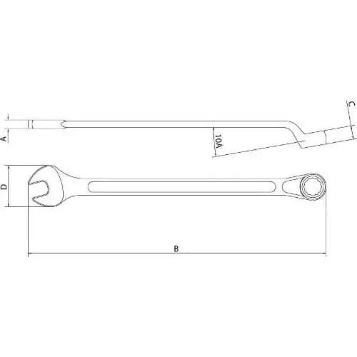 Llave combinada de acero cromado Tramontina Master 1/2 pulgada — imagen 2 de 3