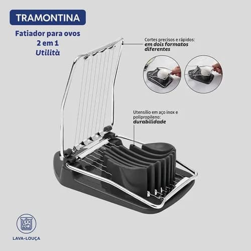 Rebanadora De Huevos 2 En 1 Tramontina Utilitá Acero Inoxidable — imagen 2 de 10