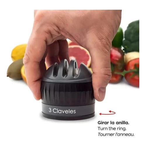 Afilador De Cuchillos 3 Claveles Con Ventosa — imagen 5 de 9